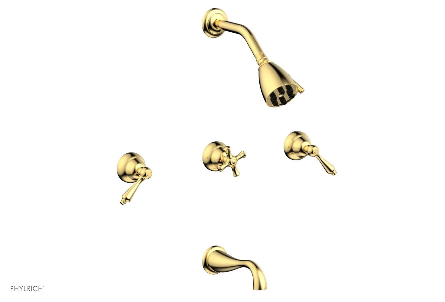 Phylrich REVERE & SAVANNAH Three Handle Tub and Shower Set by Phylrich