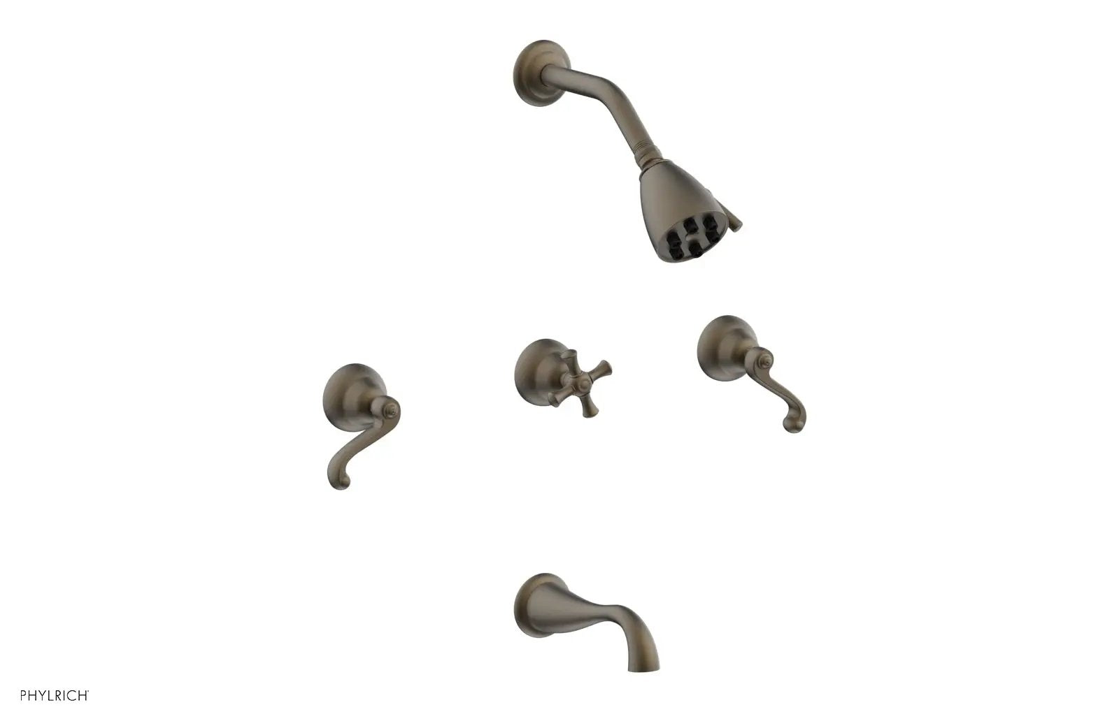 Phylrich REVERE & SAVANNAH Three Handle Tub and Shower Set by Phylrich