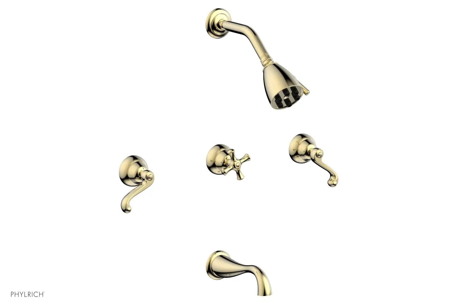 Phylrich REVERE & SAVANNAH Three Handle Tub and Shower Set by Phylrich
