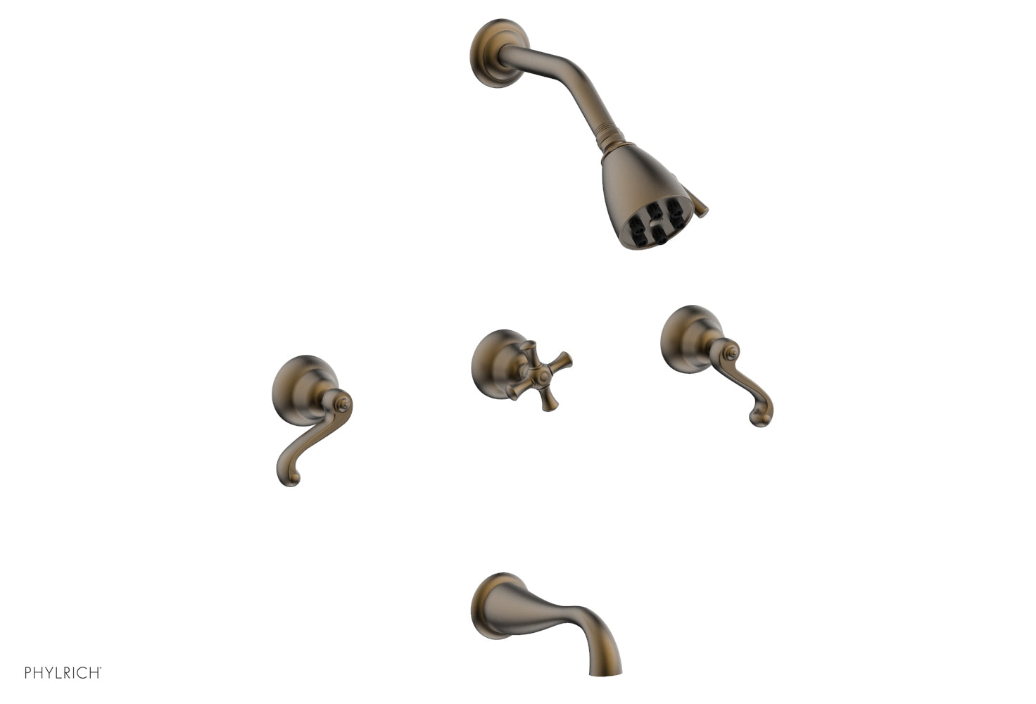 Phylrich REVERE & SAVANNAH Three Handle Tub and Shower Set by Phylrich