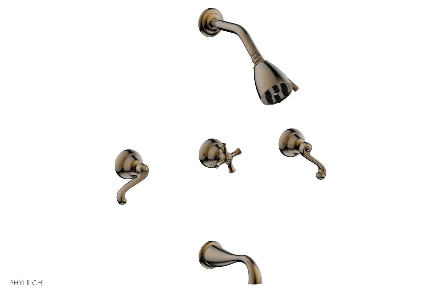 Phylrich REVERE & SAVANNAH Three Handle Tub and Shower Set by Phylrich