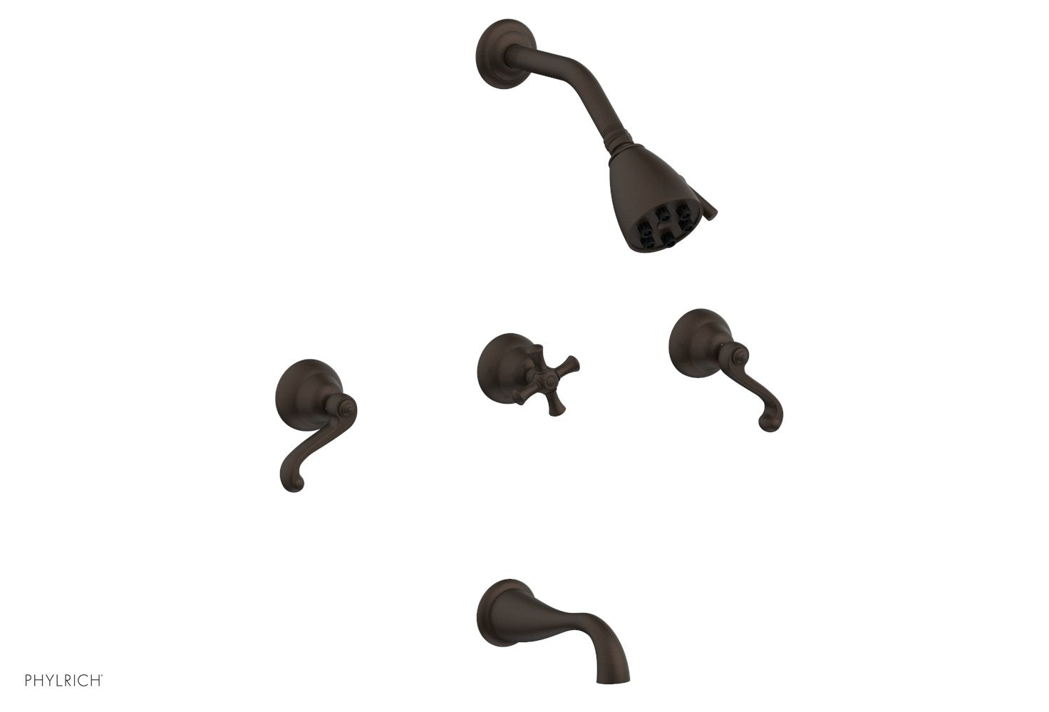 Phylrich REVERE & SAVANNAH Three Handle Tub and Shower Set by Phylrich