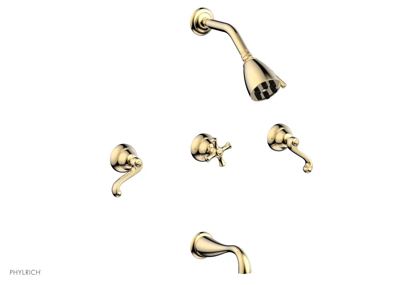 Phylrich REVERE & SAVANNAH Three Handle Tub and Shower Set by Phylrich