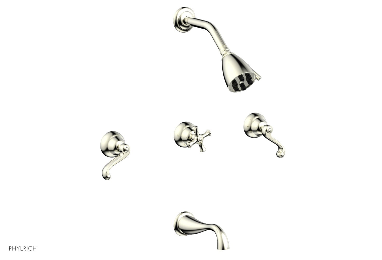 Phylrich REVERE & SAVANNAH Three Handle Tub and Shower Set by Phylrich