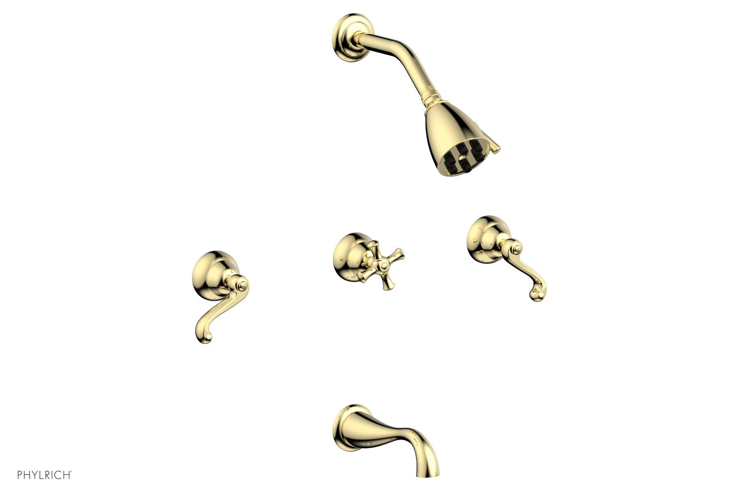 Phylrich REVERE & SAVANNAH Three Handle Tub and Shower Set by Phylrich
