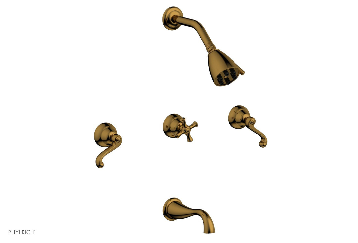 Phylrich REVERE & SAVANNAH Three Handle Tub and Shower Set by Phylrich