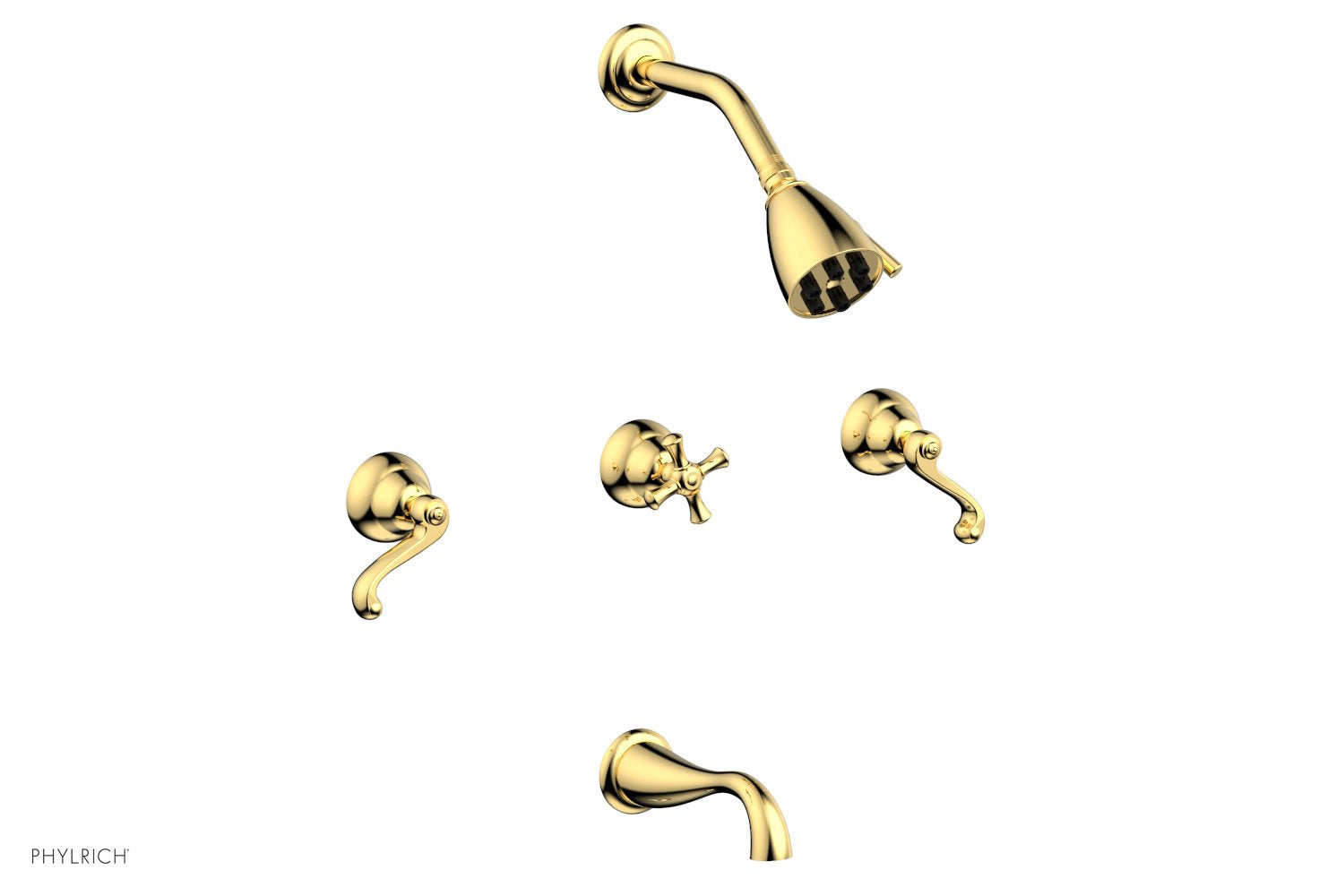Phylrich REVERE & SAVANNAH Three Handle Tub and Shower Set by Phylrich
