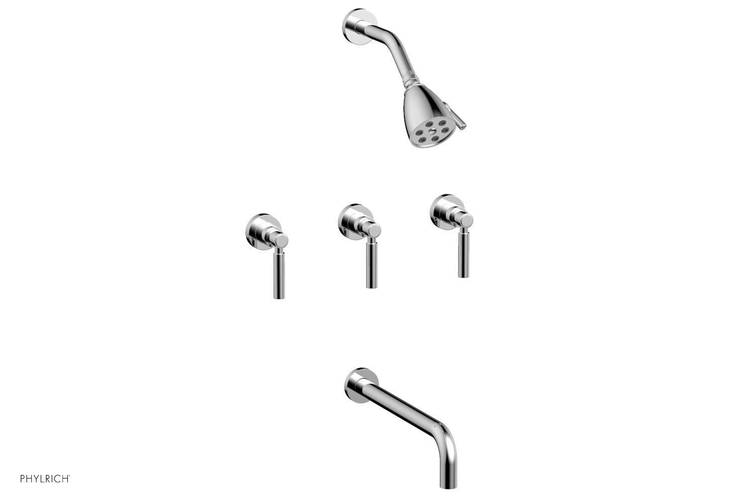 polished chrome shower set