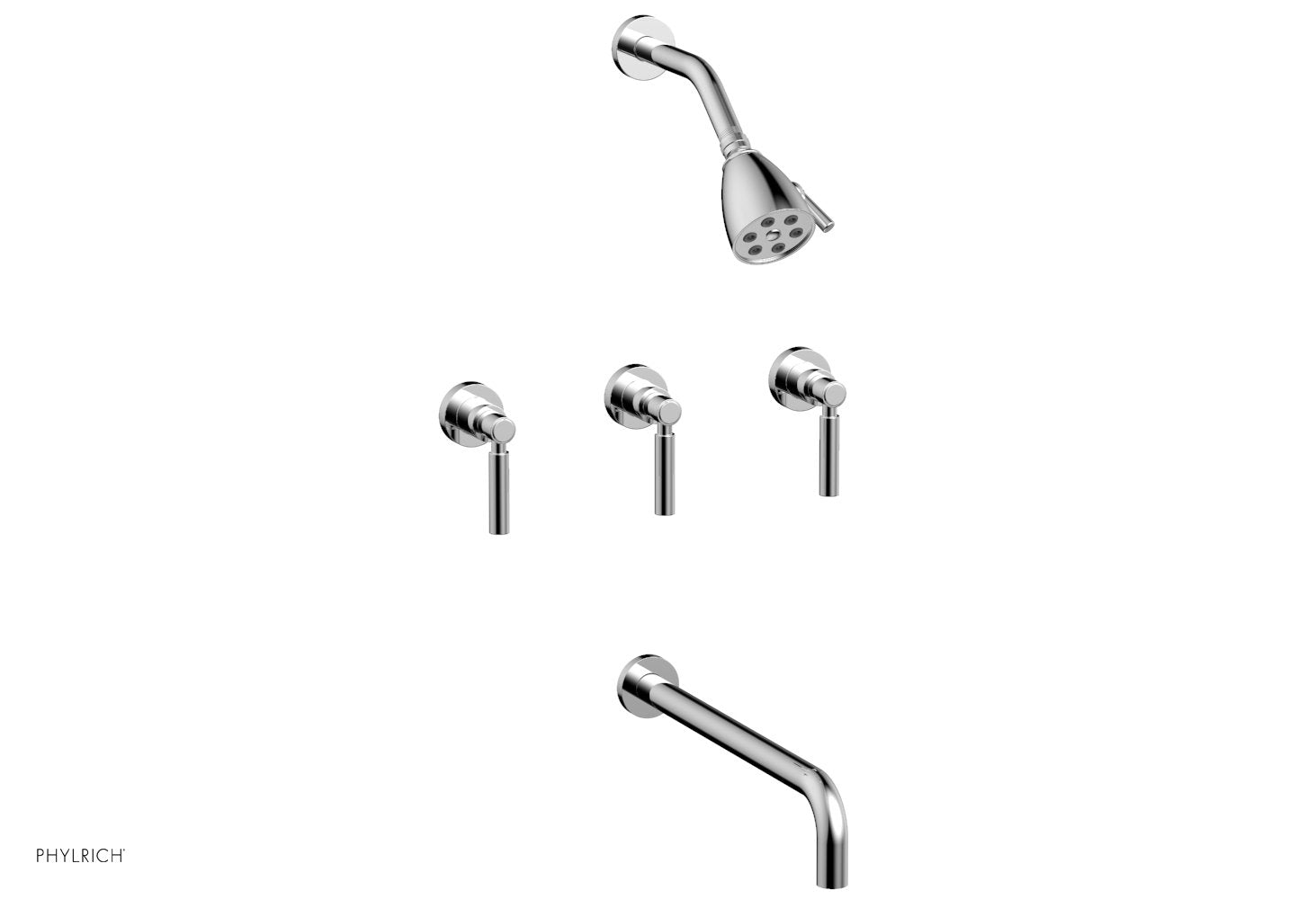 polished chrome shower set