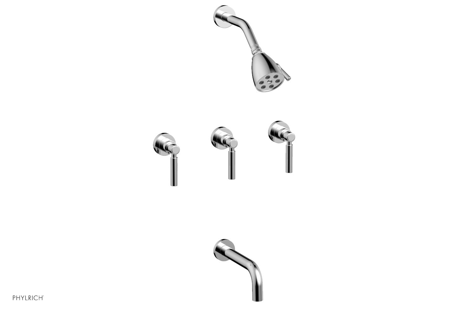 polished chrome shower set