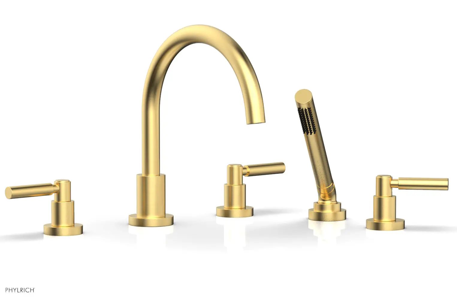 Phylrich BASIC Deck Tub Set with Hand Shower - Lever Handles by Phylrich