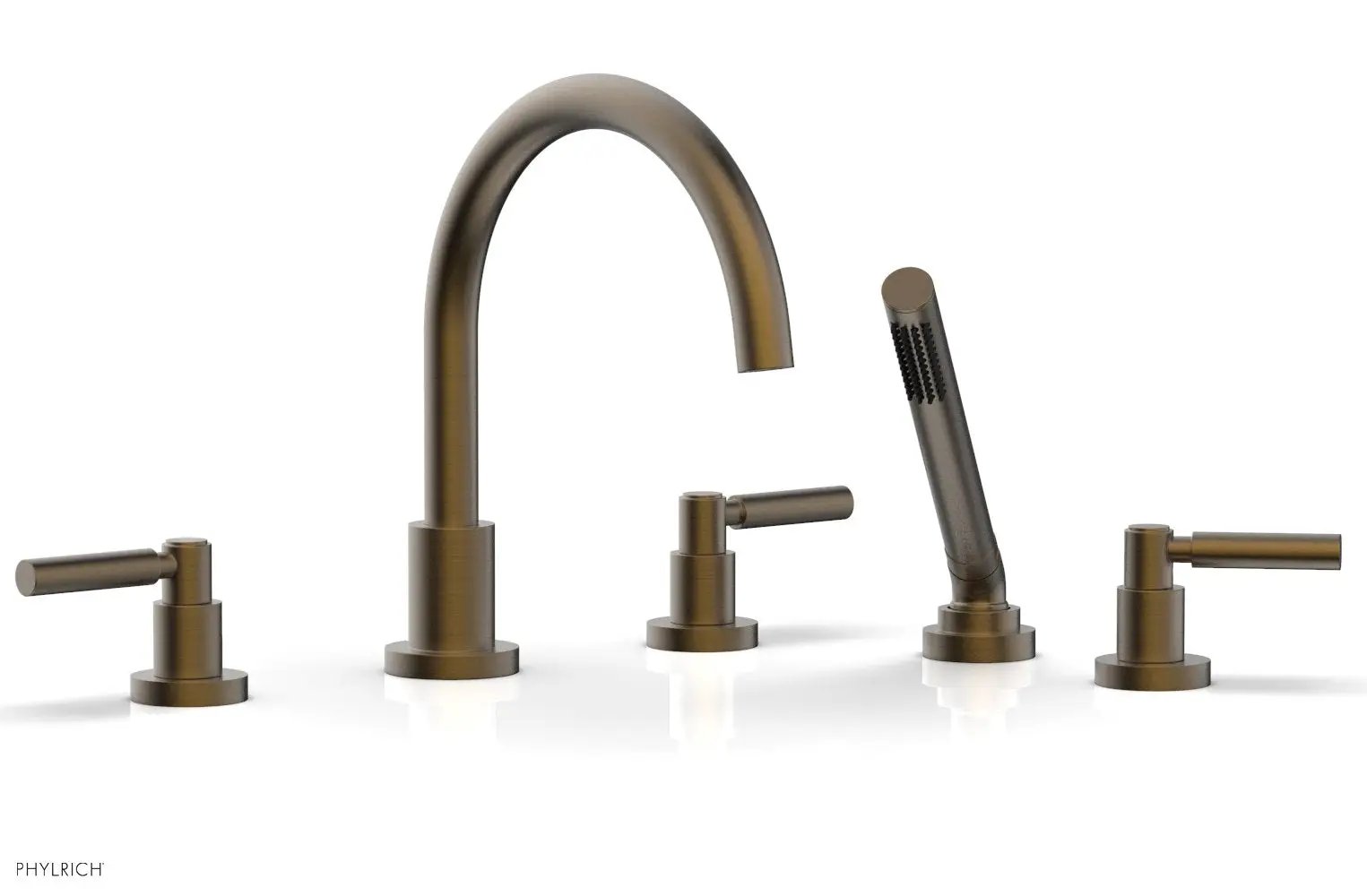 Phylrich BASIC Deck Tub Set with Hand Shower - Lever Handles by Phylrich