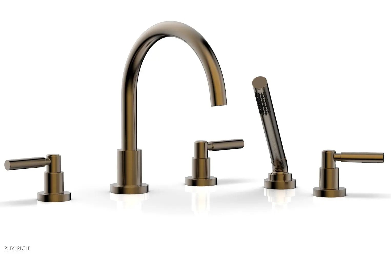 Phylrich BASIC Deck Tub Set with Hand Shower - Lever Handles by Phylrich