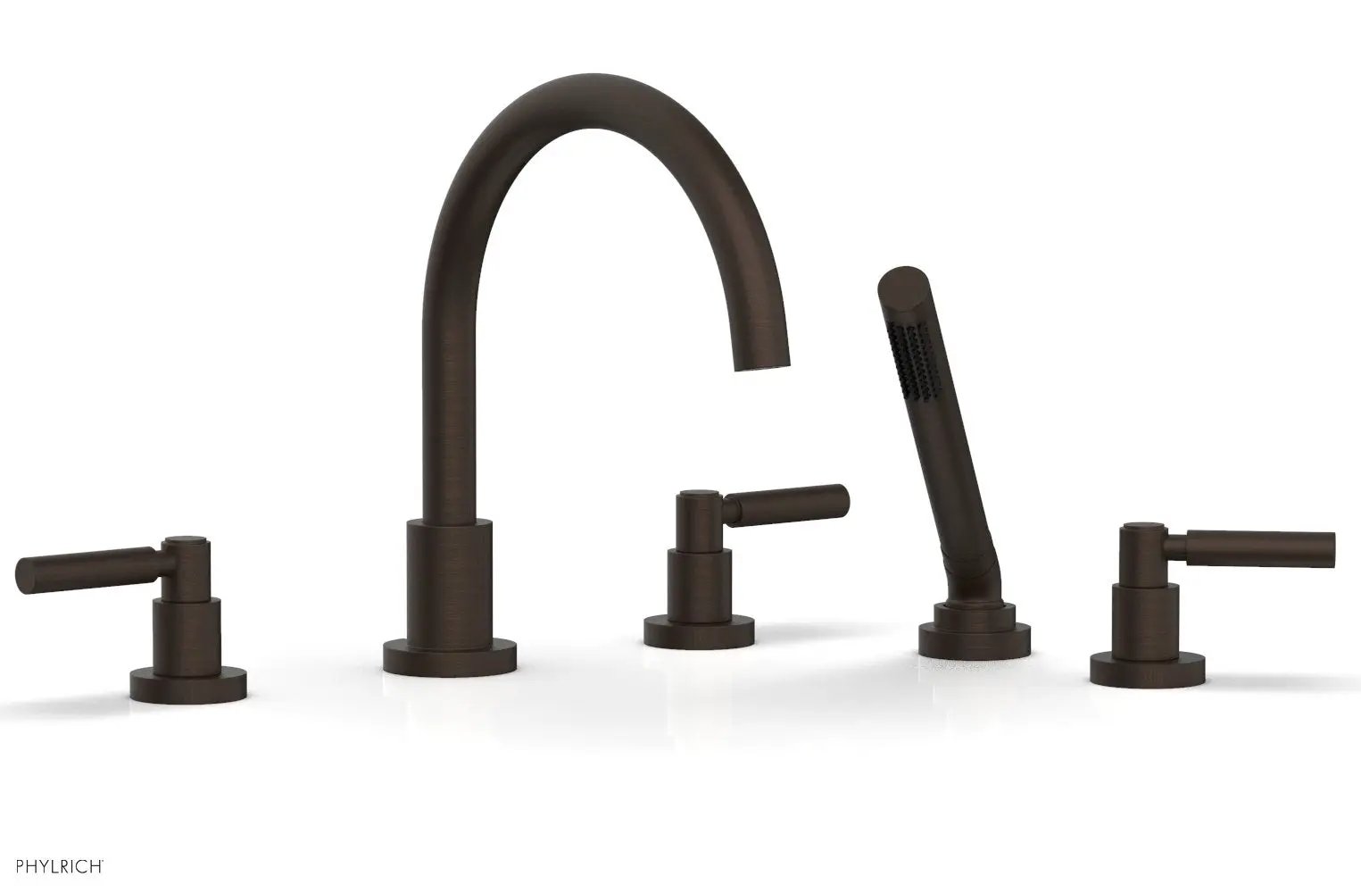 Phylrich BASIC Deck Tub Set with Hand Shower - Lever Handles by Phylrich