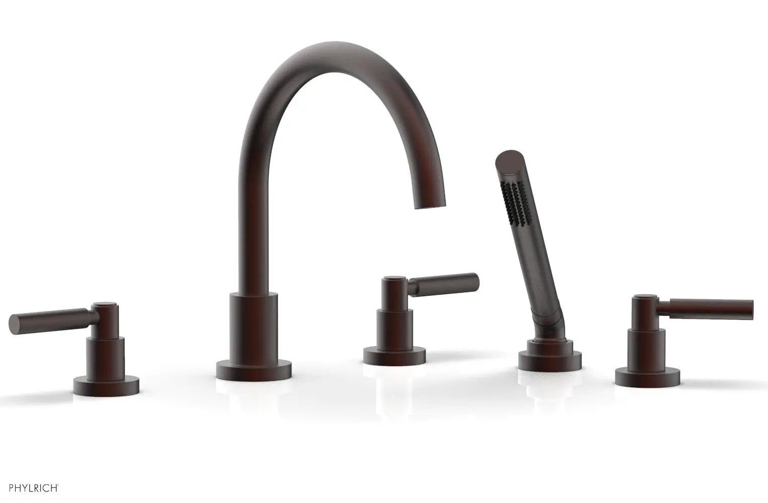 Phylrich BASIC Deck Tub Set with Hand Shower - Lever Handles by Phylrich