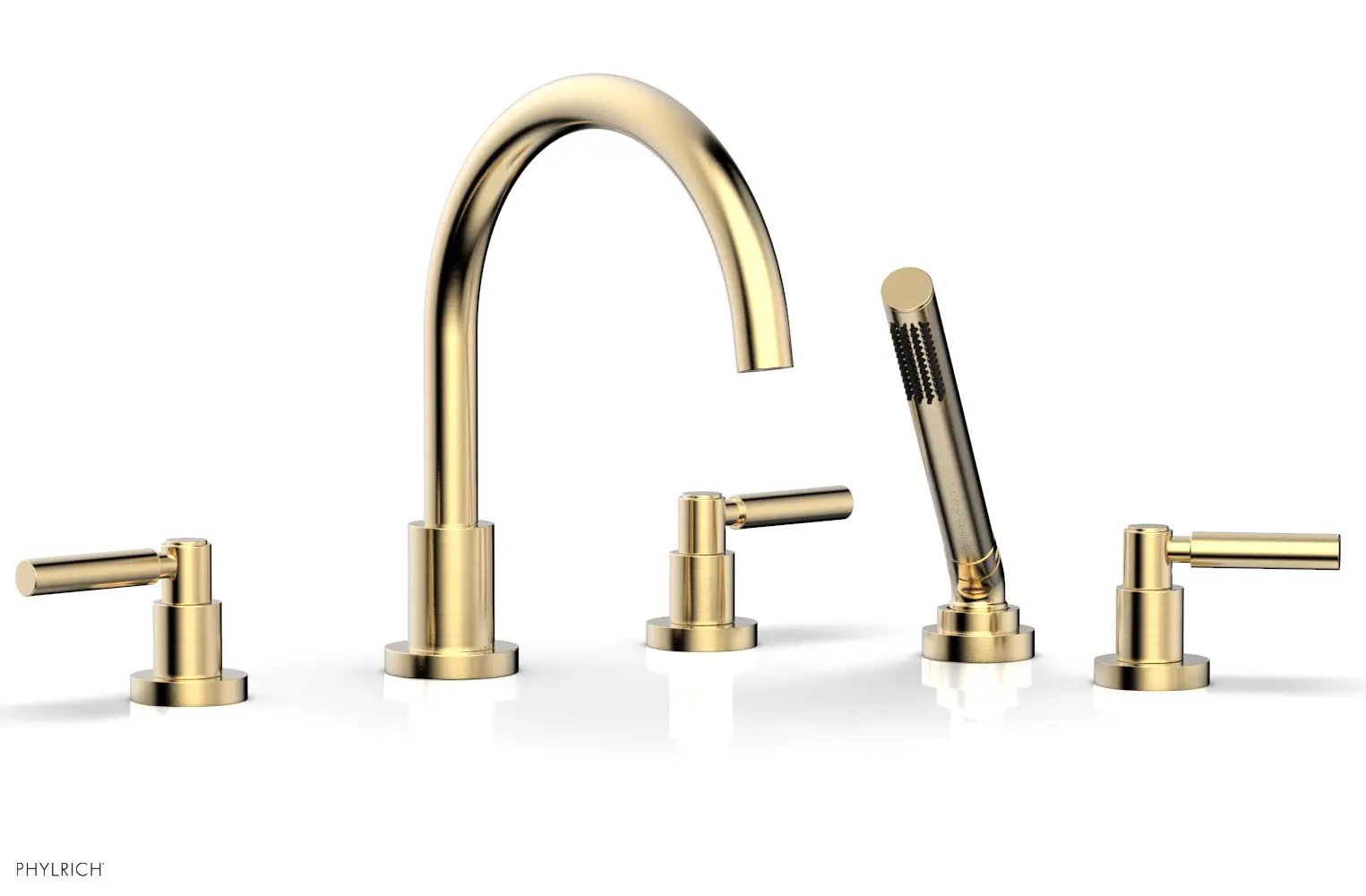 Phylrich BASIC Deck Tub Set with Hand Shower - Lever Handles by Phylrich