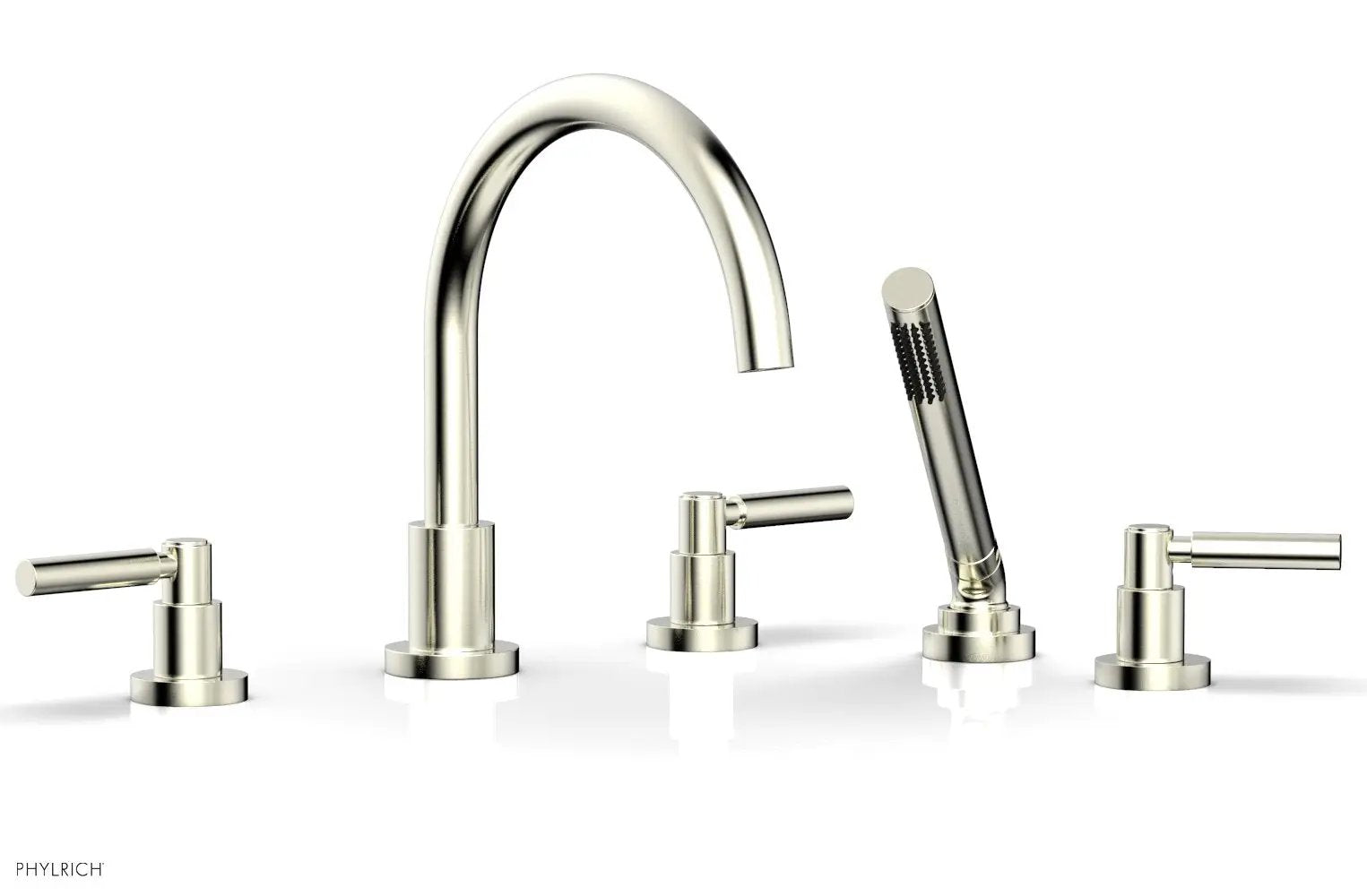 Phylrich BASIC Deck Tub Set with Hand Shower - Lever Handles by Phylrich