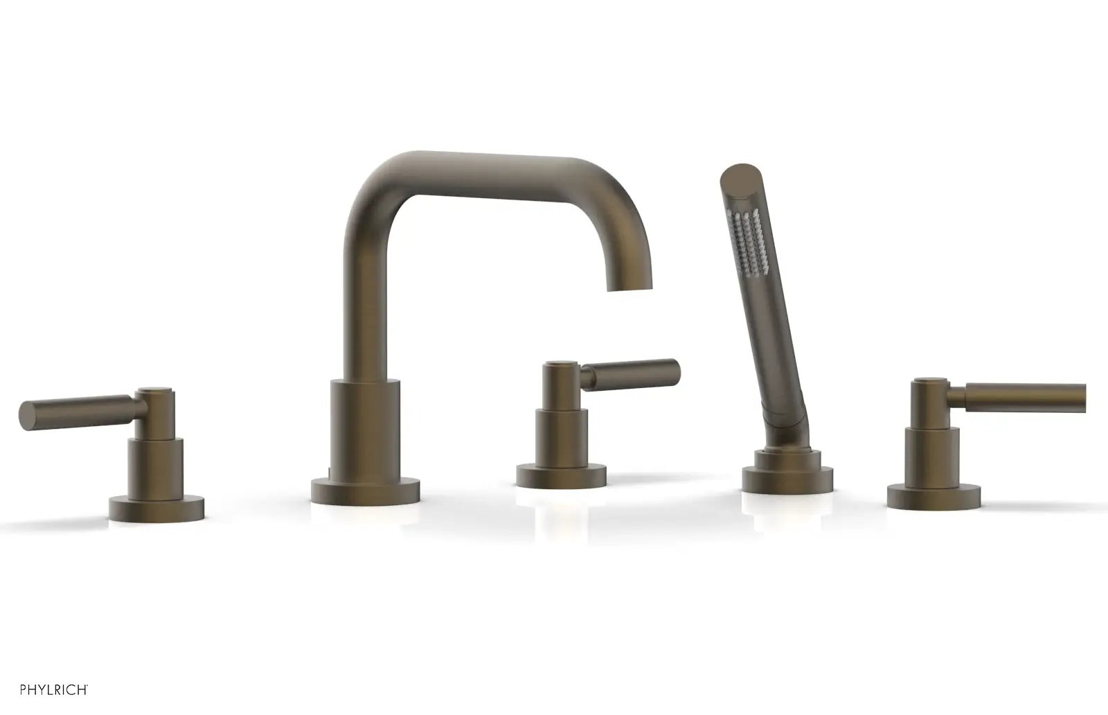 Phylrich BASIC Deck Tub Set with Hand Shower - Lever Handles by Phylrich