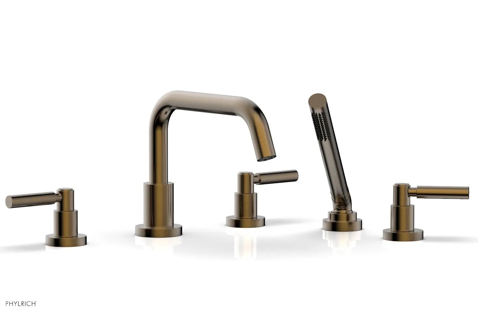 Phylrich BASIC Deck Tub Set with Hand Shower - Lever Handles by Phylrich