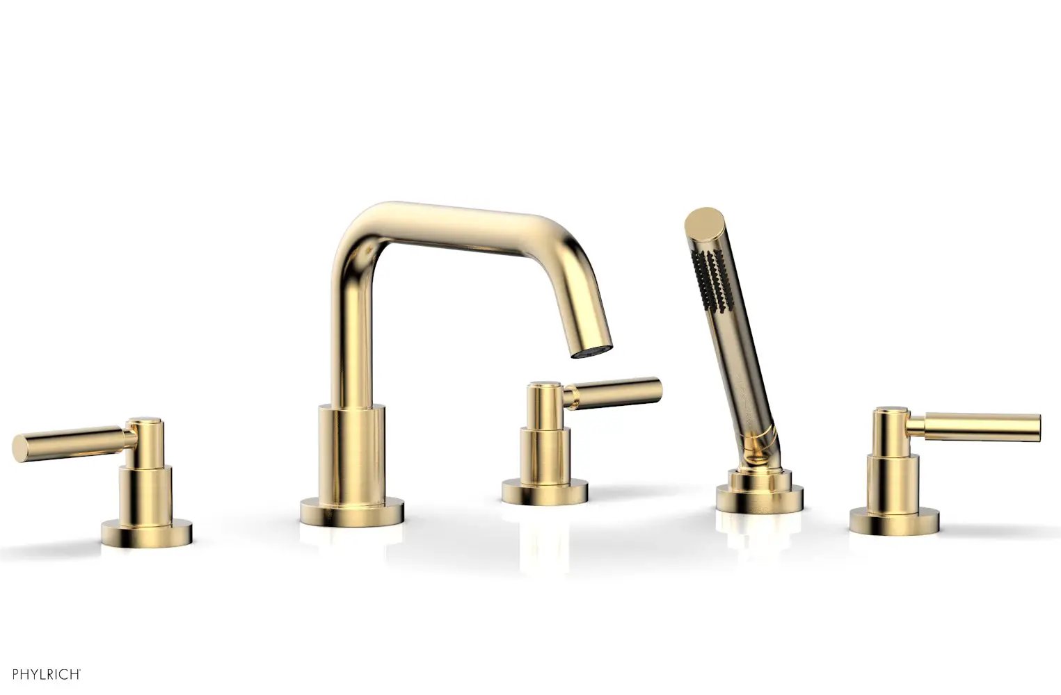 Phylrich BASIC Deck Tub Set with Hand Shower - Lever Handles by Phylrich