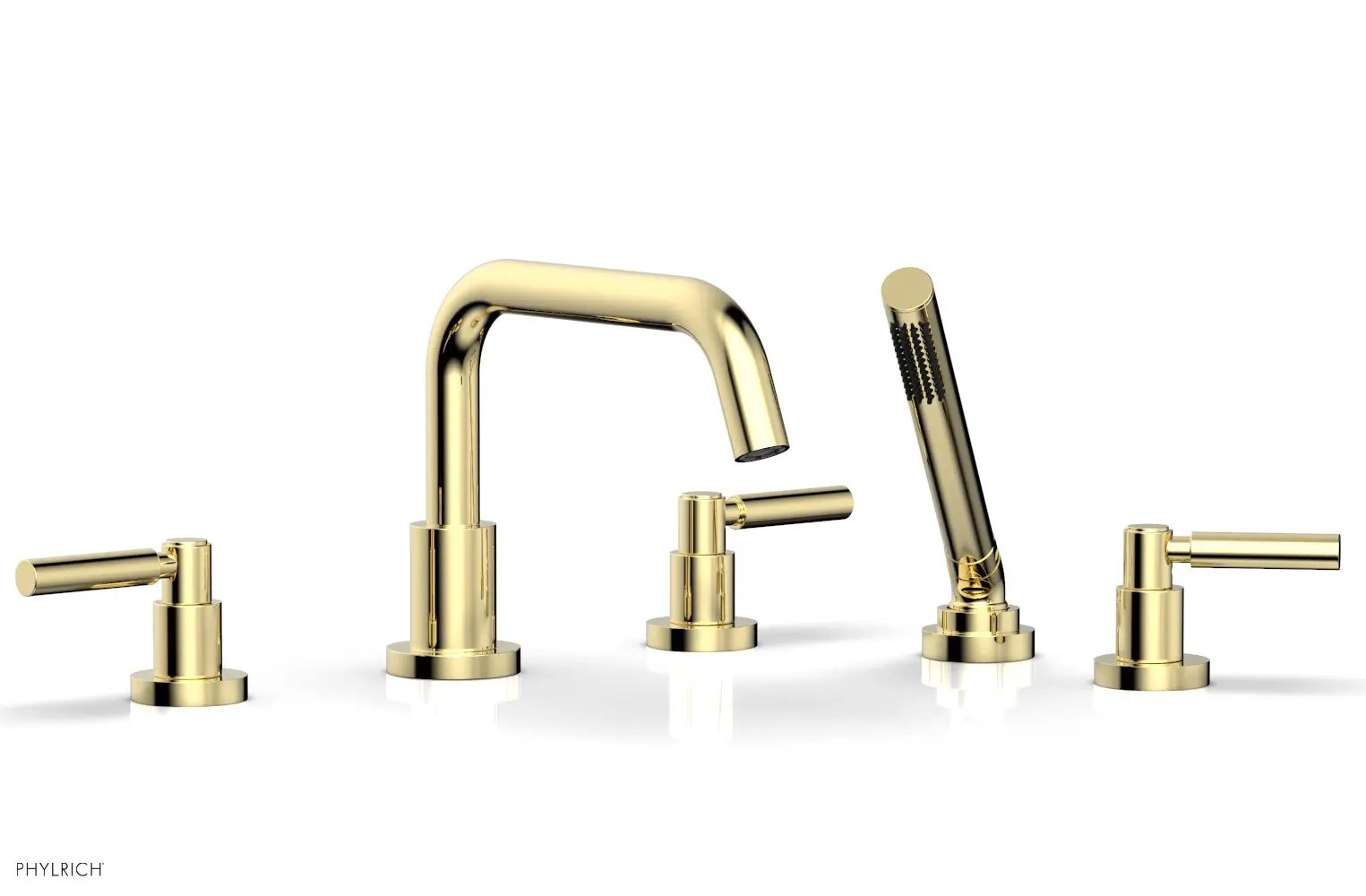 Phylrich BASIC Deck Tub Set with Hand Shower - Lever Handles by Phylrich