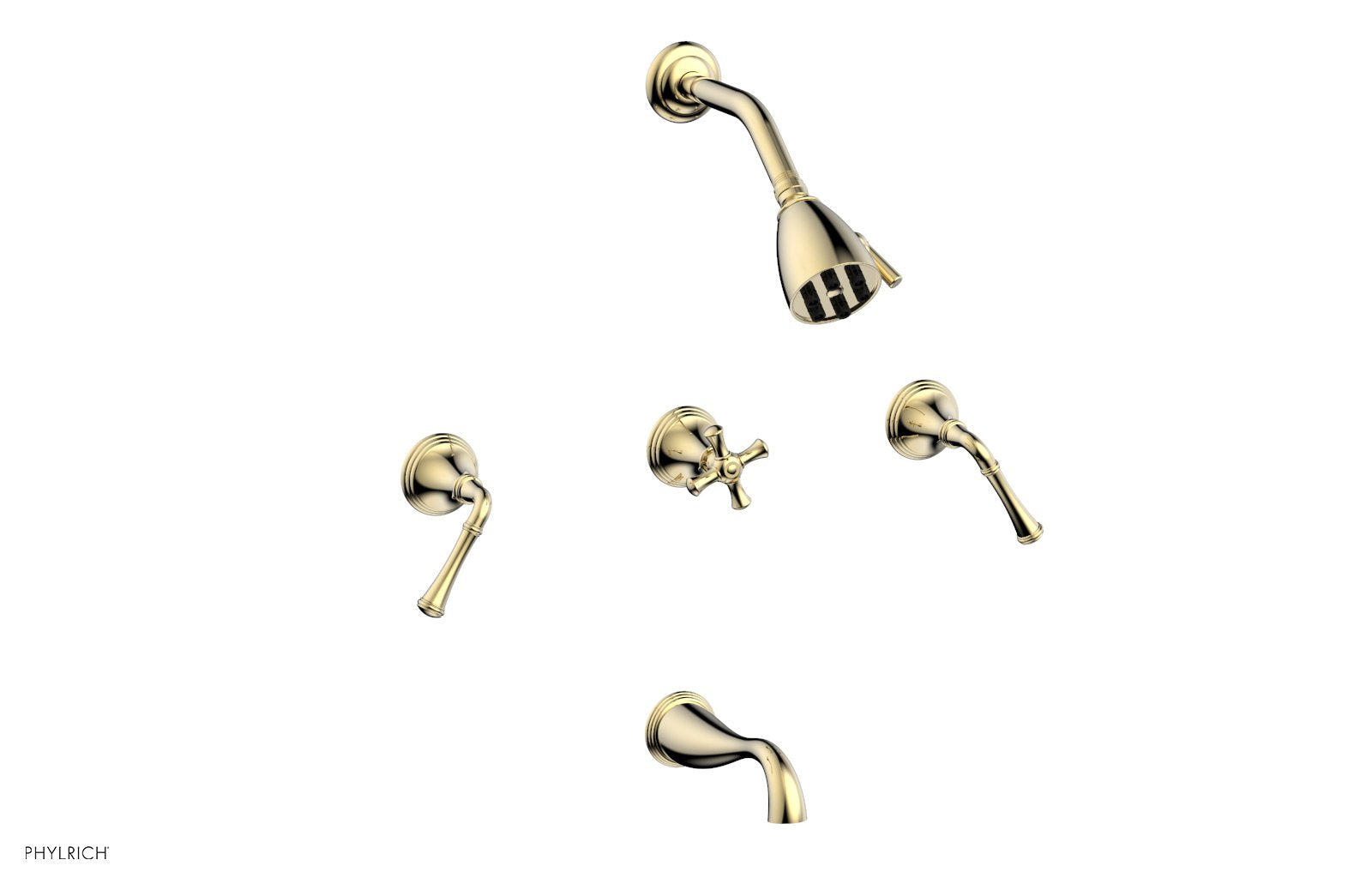 Phylrich 3RING Three Handle Tub and Shower Set by Phylrich