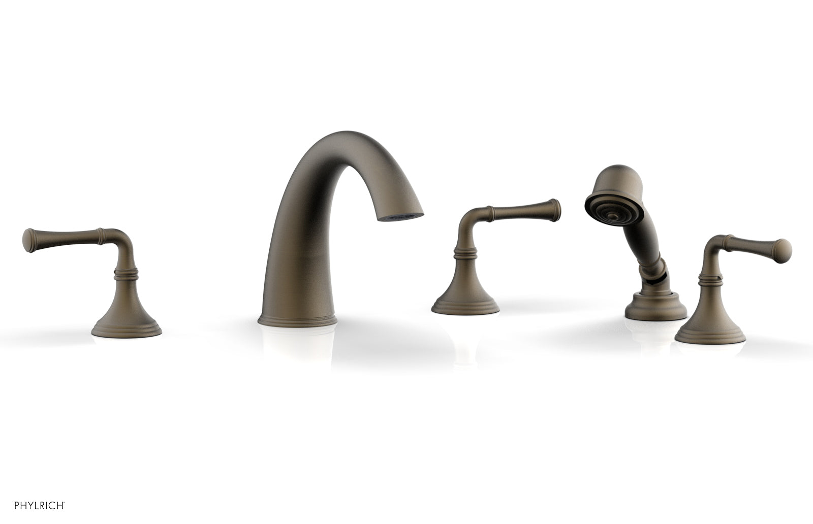 Phylrich 3RING Deck Tub Set with Hand Shower