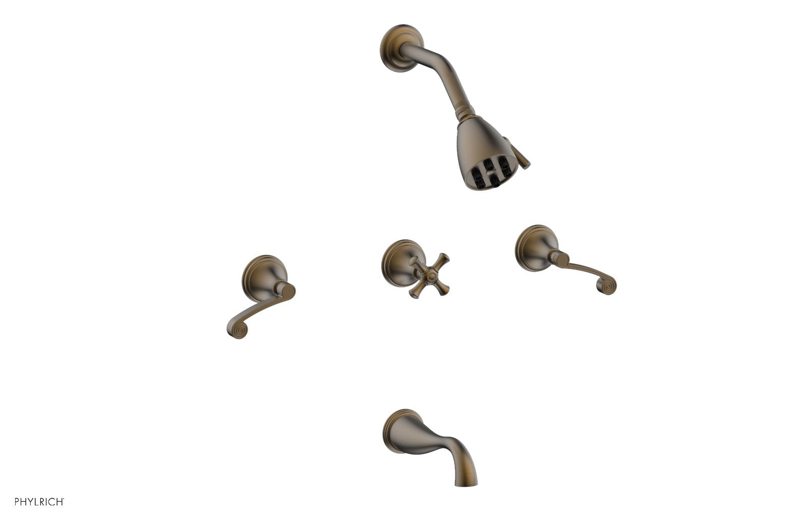 Phylrich 3RING Three Handle Tub and Shower Set by Phylrich