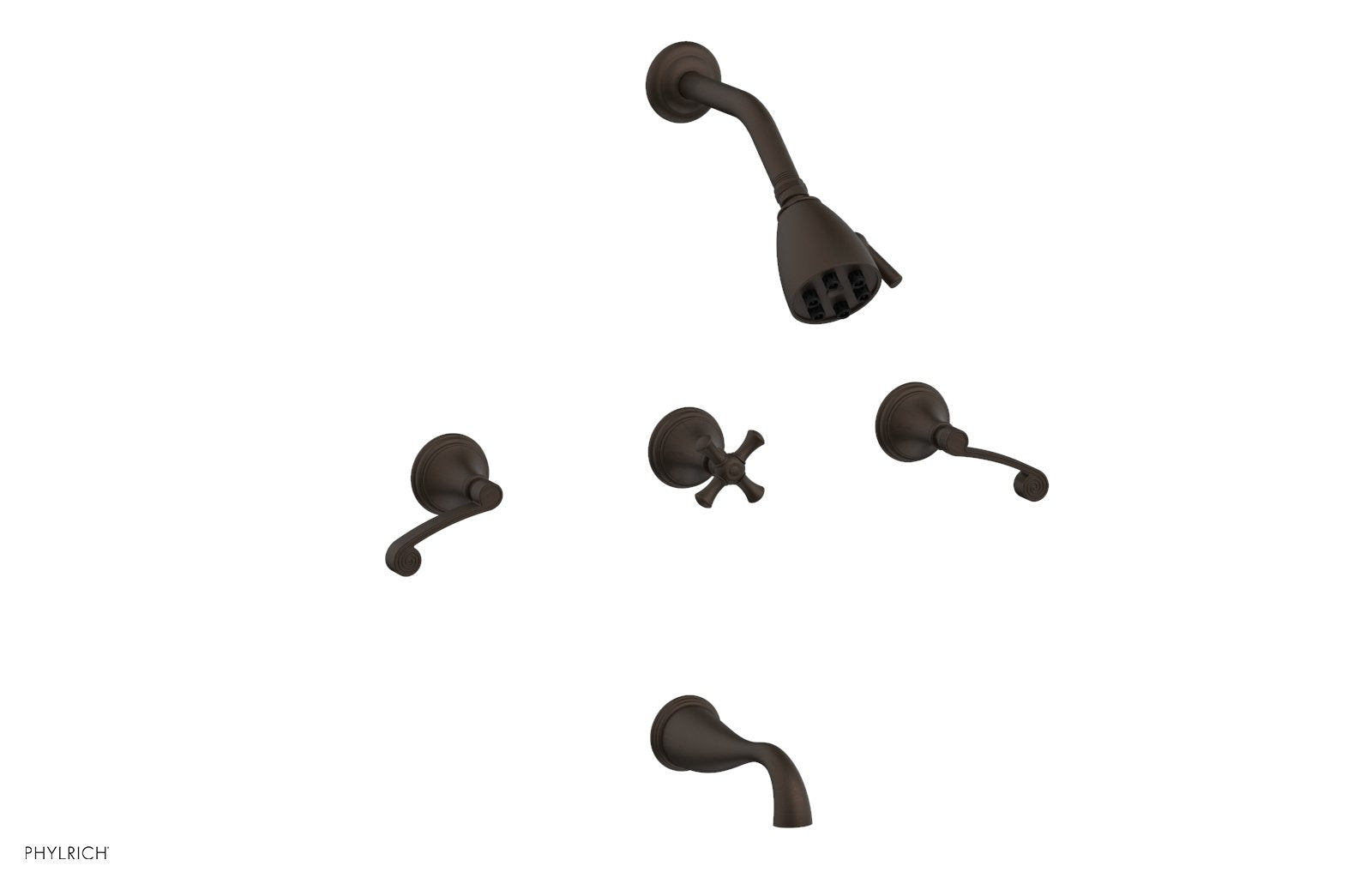 Phylrich 3RING Three Handle Tub and Shower Set