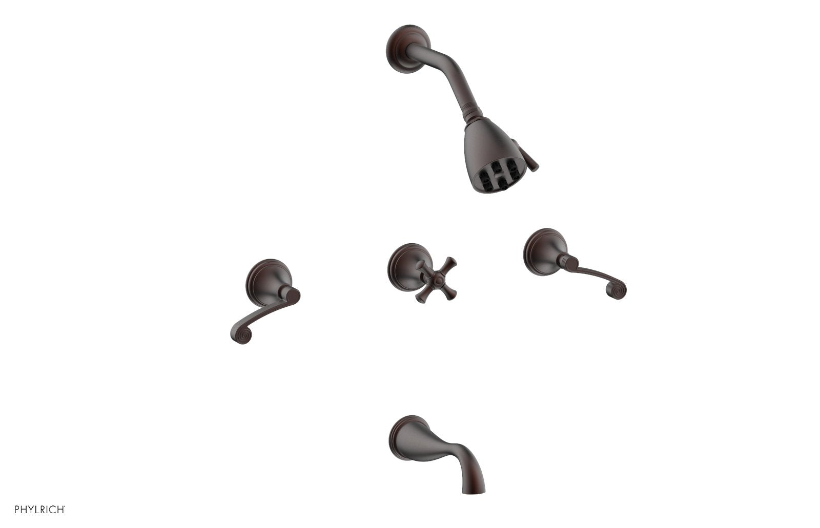 Phylrich 3RING Three Handle Tub and Shower Set by Phylrich