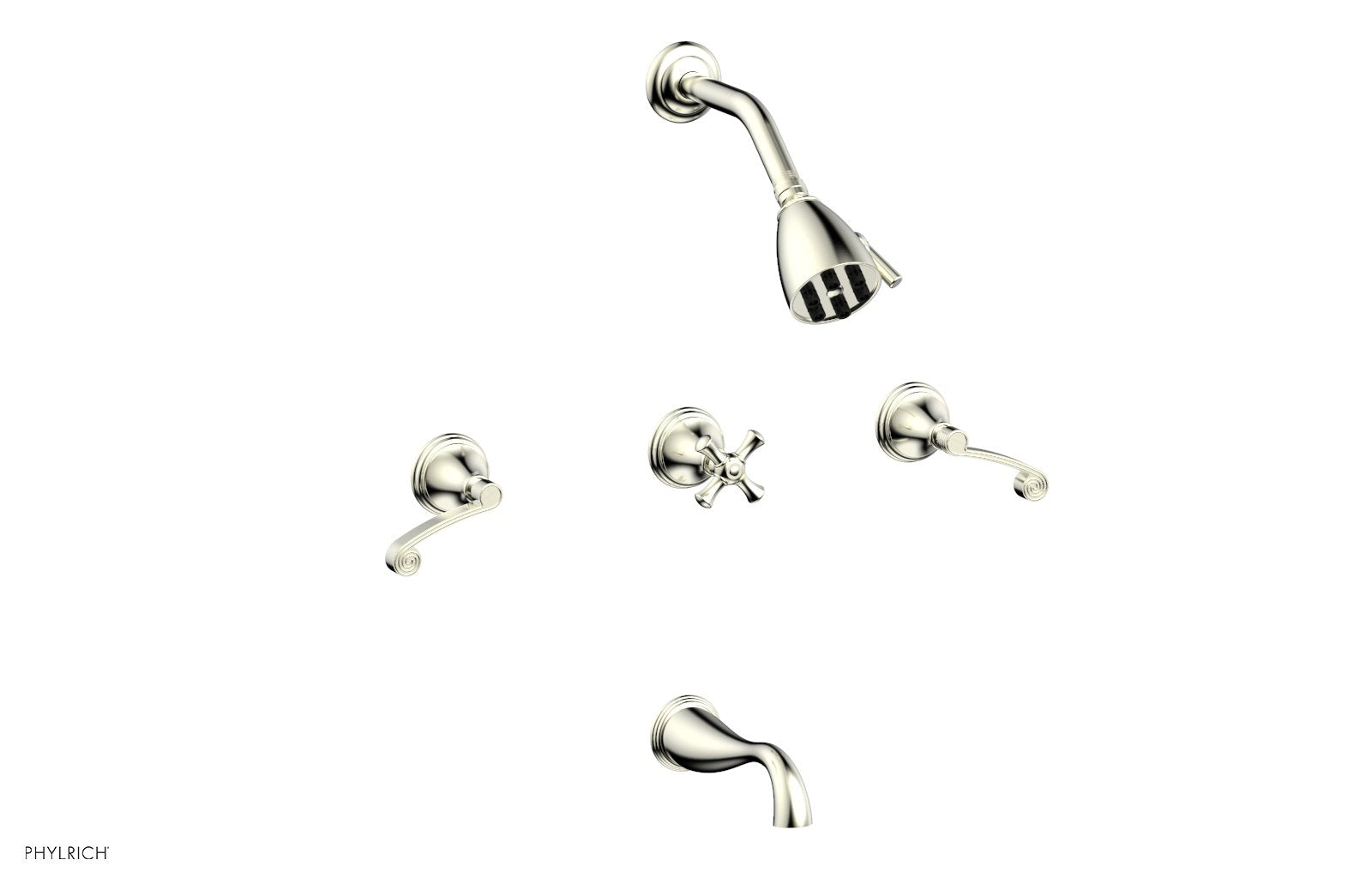 Phylrich 3RING Three Handle Tub and Shower Set by Phylrich