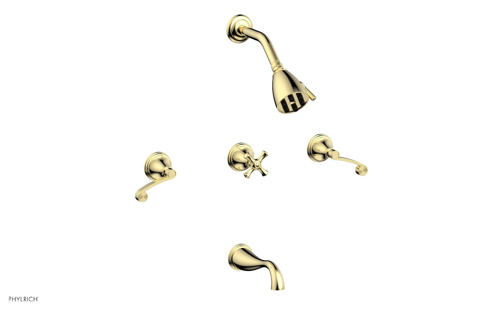 Phylrich 3RING Three Handle Tub and Shower Set by Phylrich