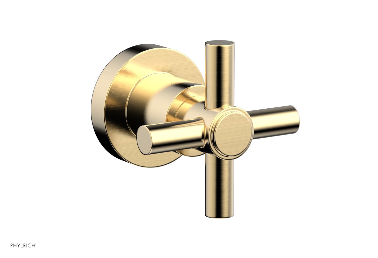 Phylrich BASIC Volume Control/Diverter Trim - Tubular Cross Handle