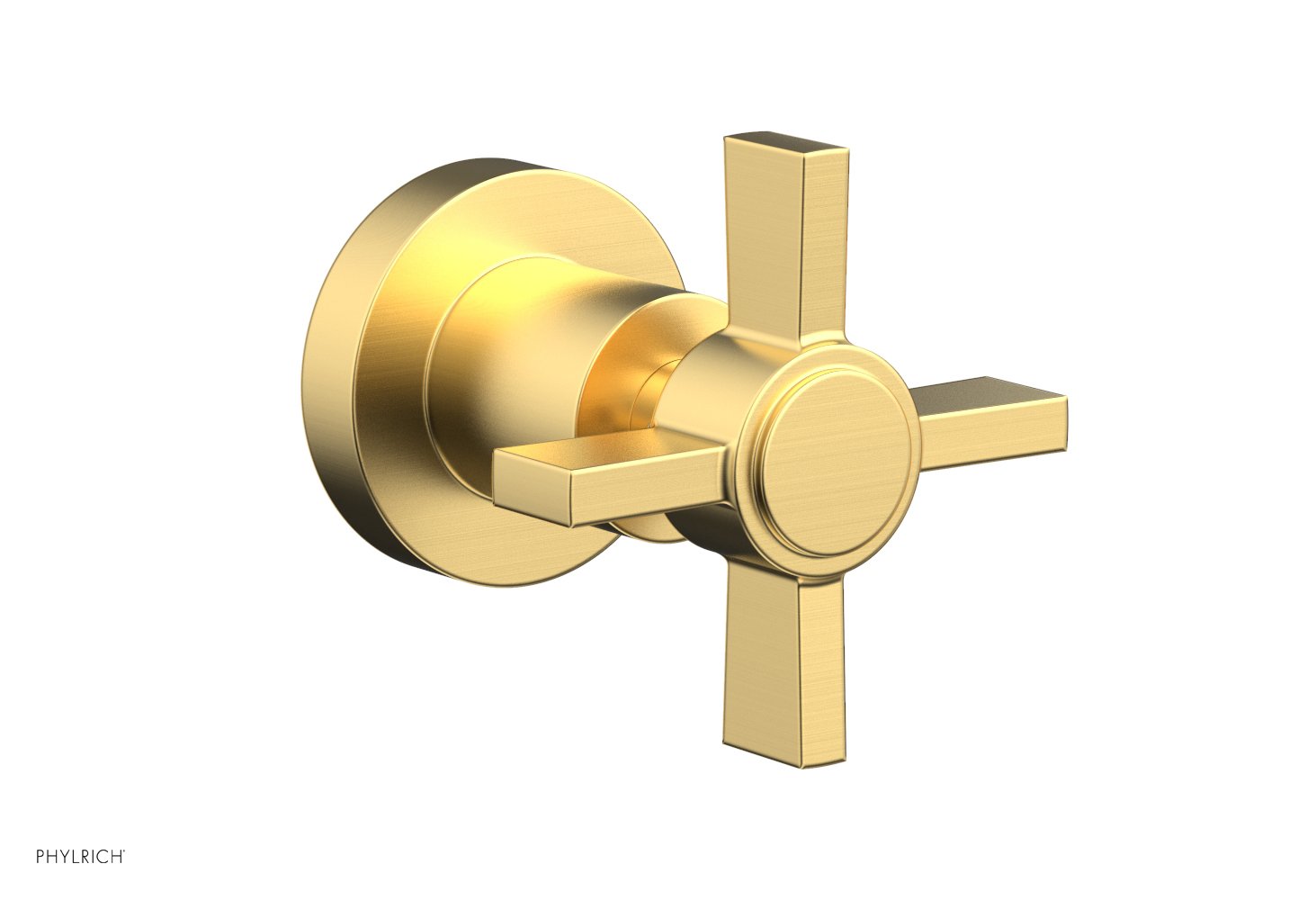 Phylrich BASIC Volume Control/Diverter Trim - Blade Cross Handle