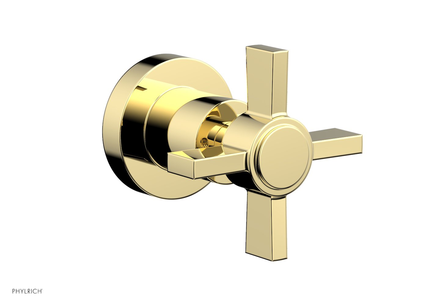Phylrich BASIC Volume Control/Diverter Trim - Blade Cross Handle