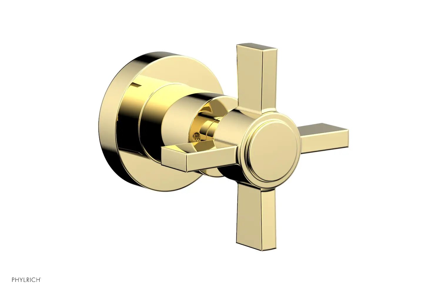 Phylrich BASIC Volume Control/Diverter Trim - Blade Cross Handle by Phylrich