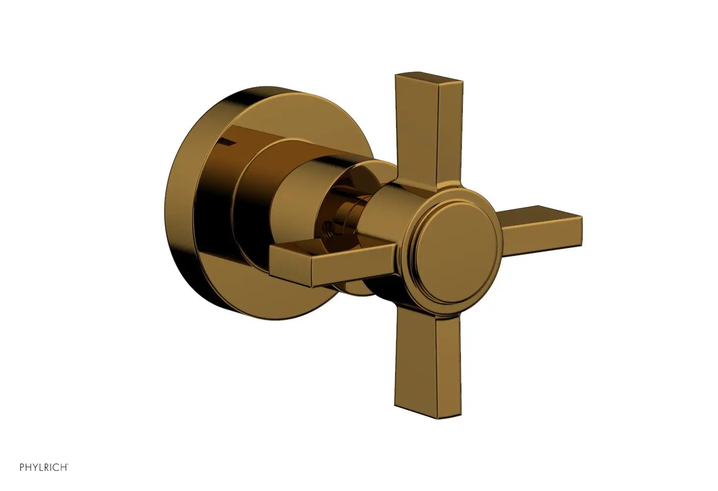 Phylrich BASIC Volume Control/Diverter Trim - Blade Cross Handle by Phylrich