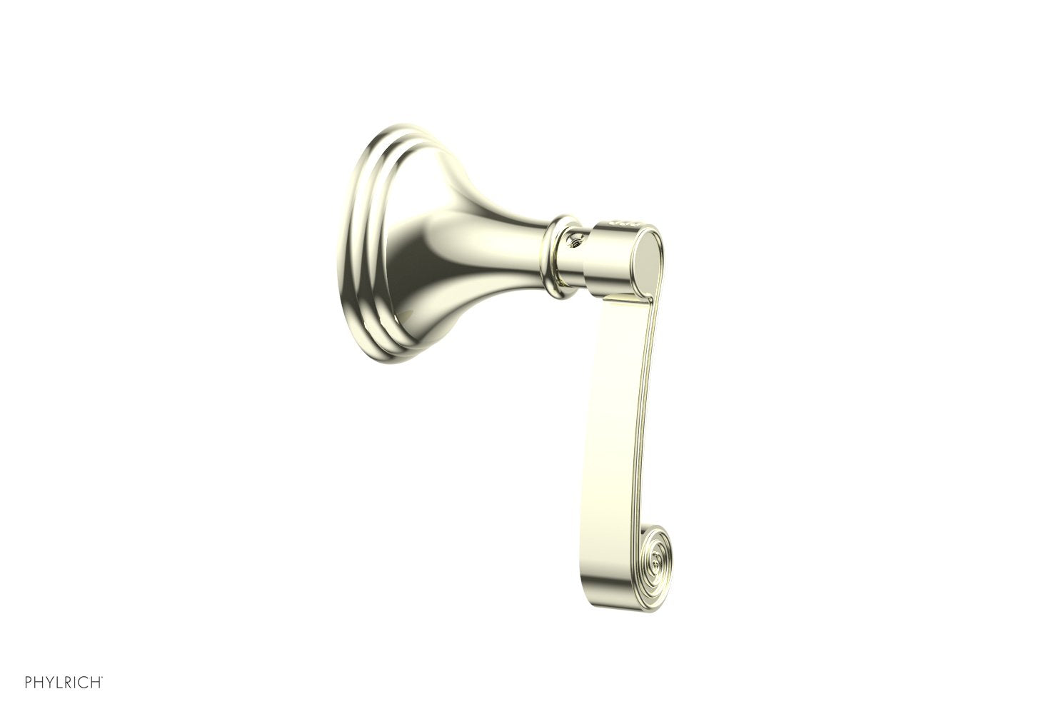 Phylrich 3RING Volume Control/Diverter Trim - Curved Lever Handle