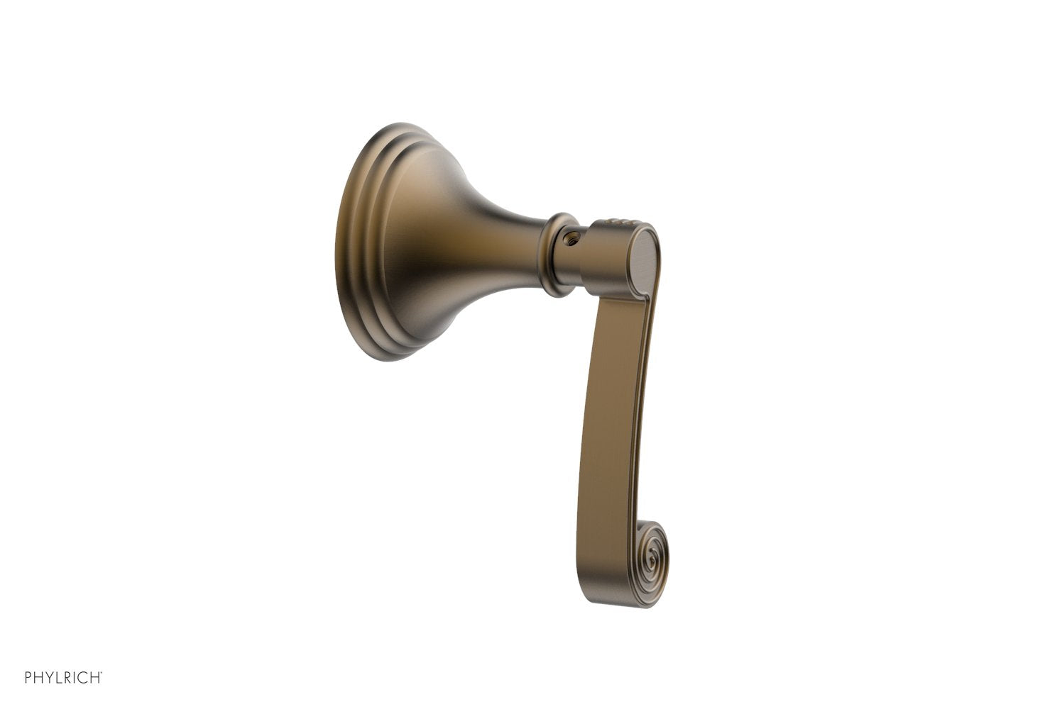 Phylrich 3RING Volume Control/Diverter Trim - Curved Lever Handle