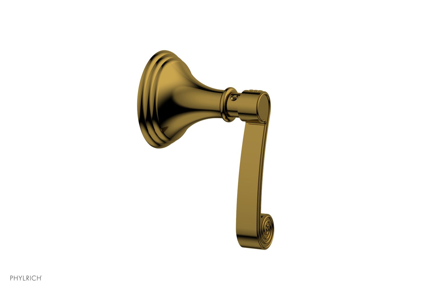 Phylrich 3RING Volume Control/Diverter Trim - Curved Lever Handle