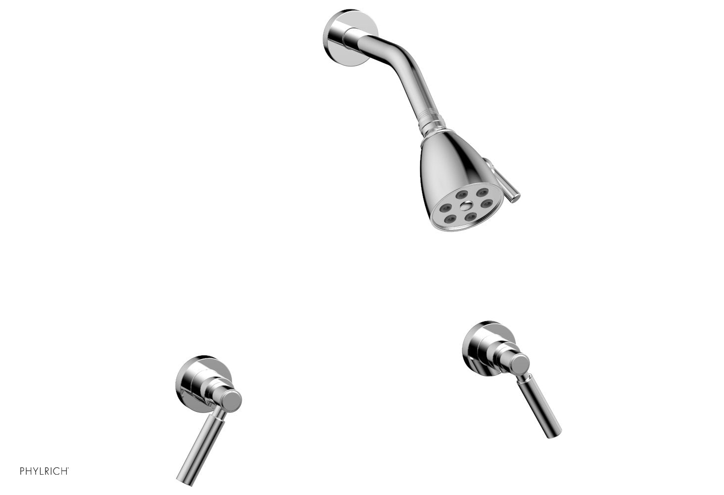 polished chrome shower set