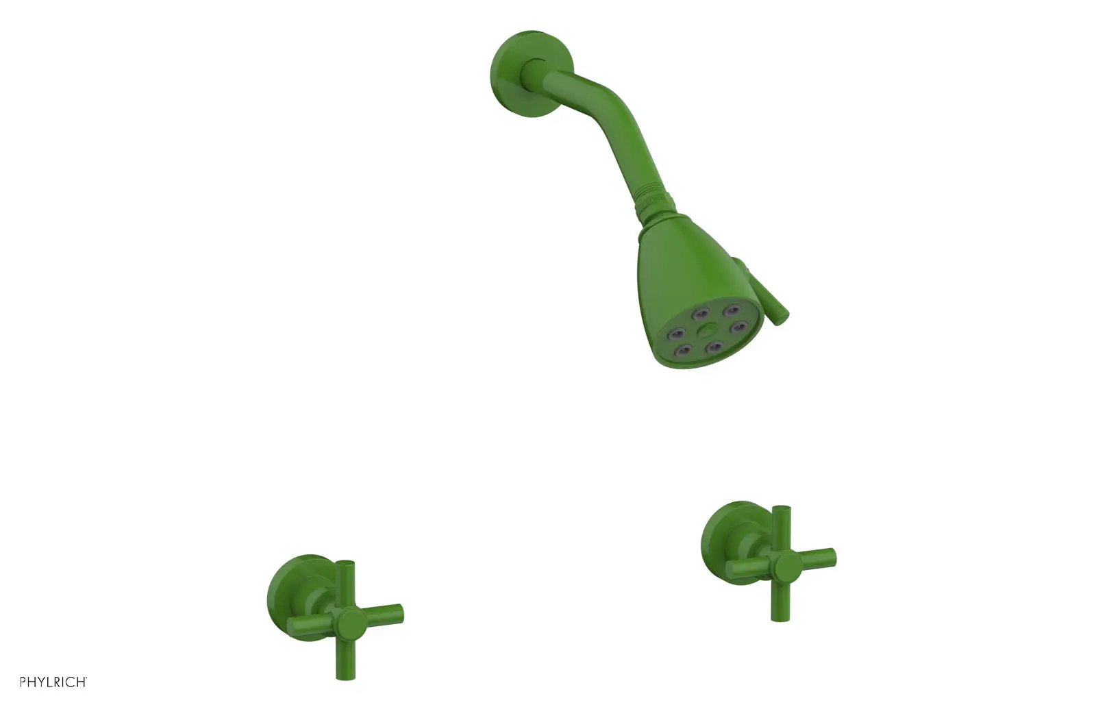 Phylrich BASIC Two Handle Shower Set - Tubular Cross Handles by Phylrich