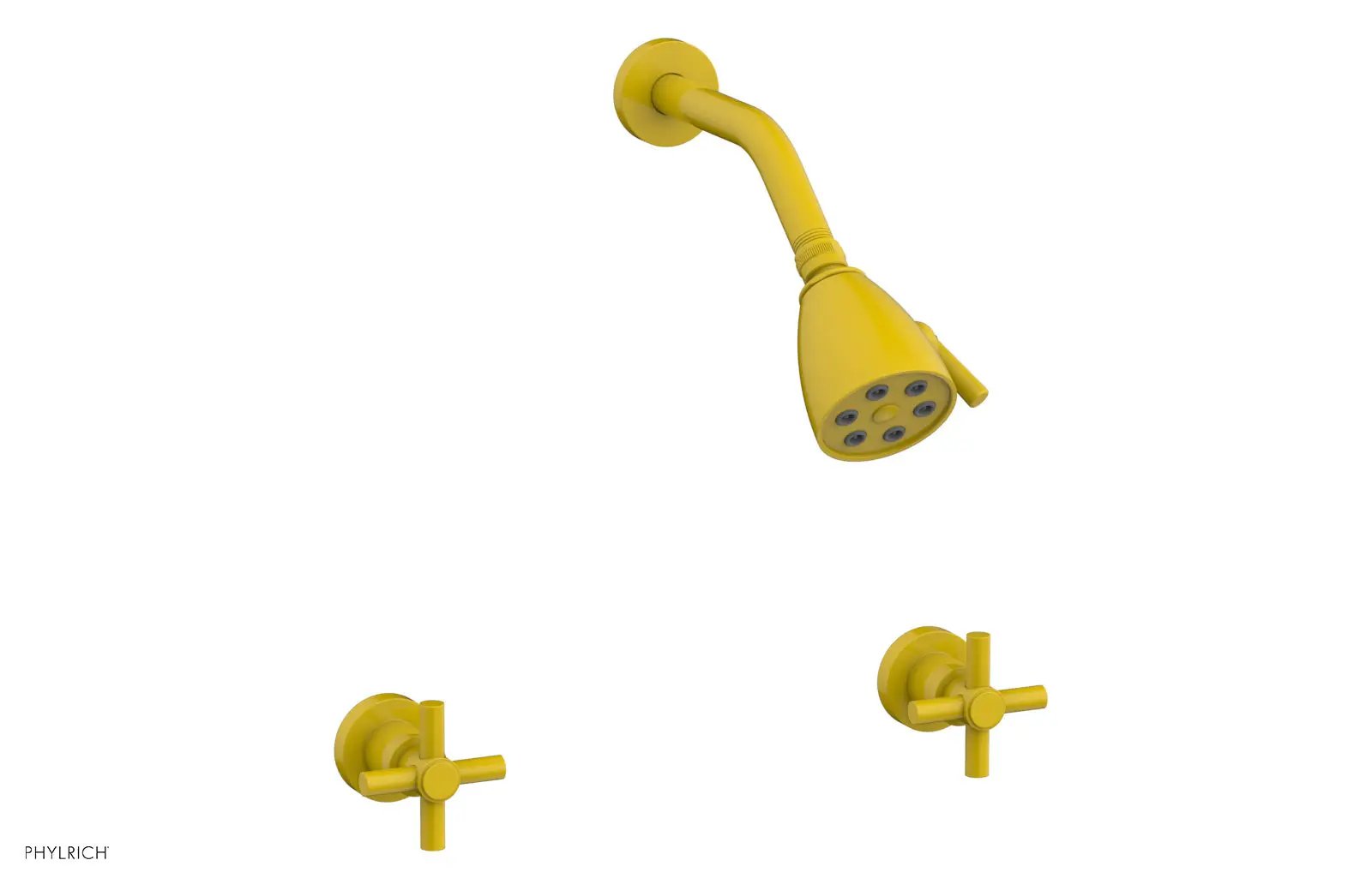 Phylrich BASIC Two Handle Shower Set - Tubular Cross Handles by Phylrich