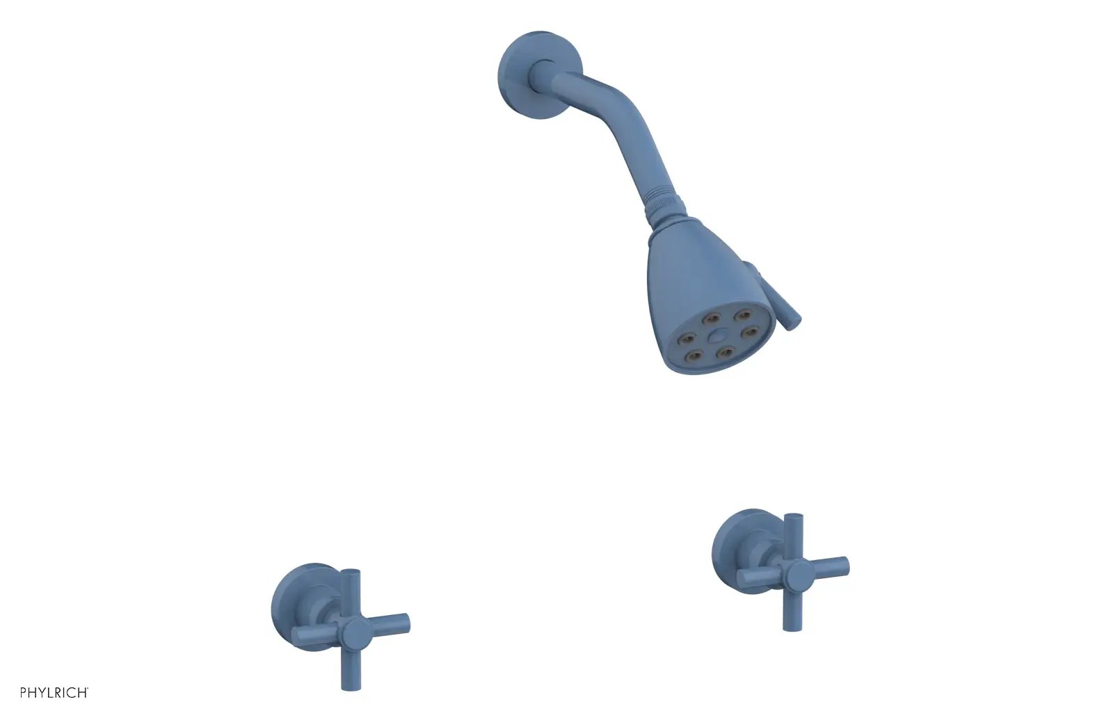 Phylrich BASIC Two Handle Shower Set - Tubular Cross Handles by Phylrich