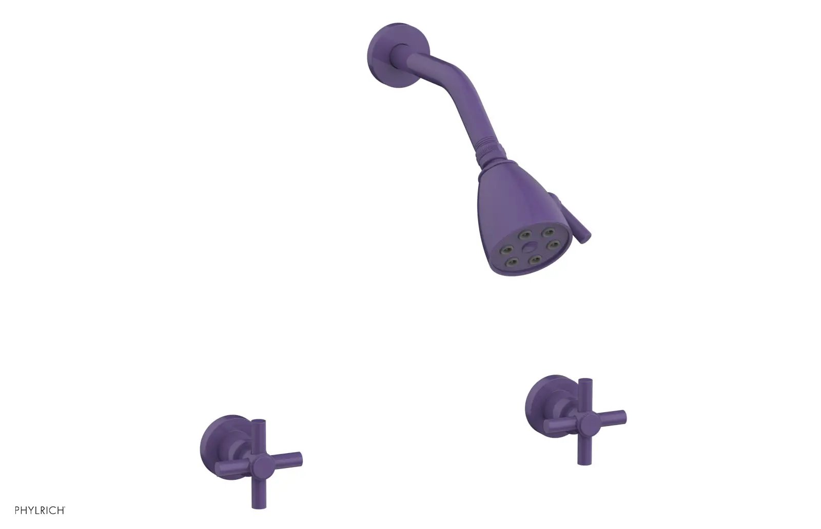 Phylrich BASIC Two Handle Shower Set - Tubular Cross Handles by Phylrich