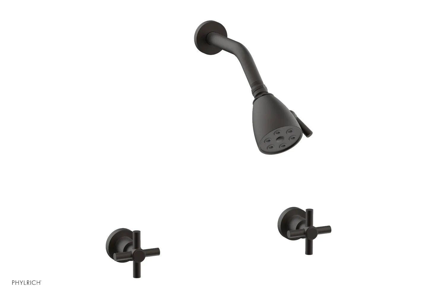 Phylrich BASIC Two Handle Shower Set - Tubular Cross Handles by Phylrich