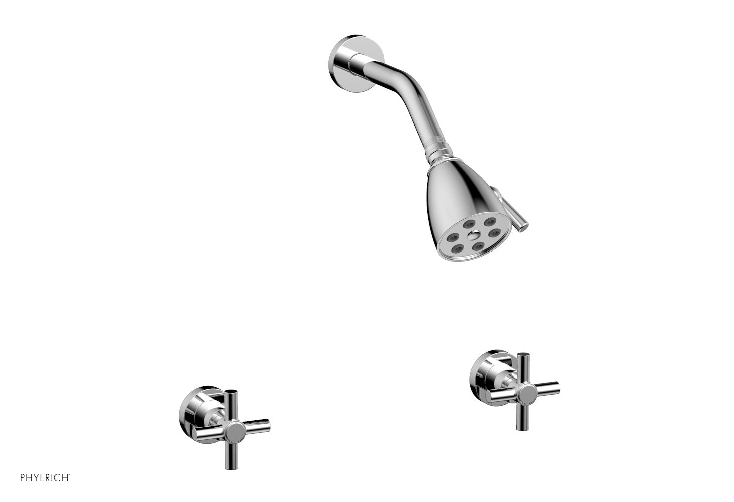 polished chrome shower set