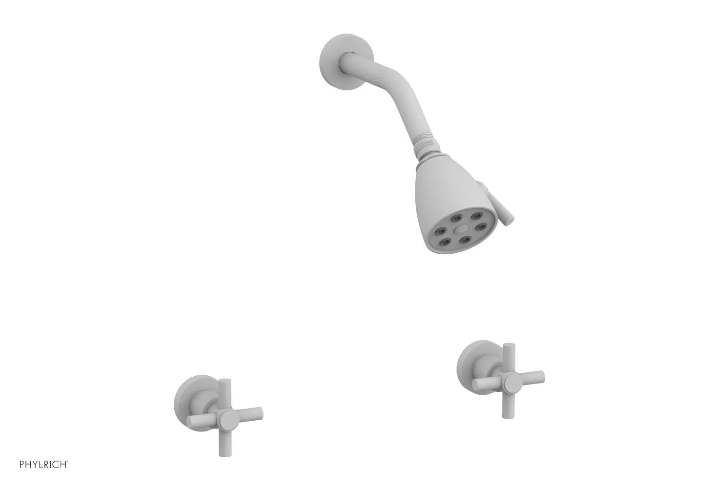 Phylrich BASIC Two Handle Shower Set - Tubular Cross Handles by Phylrich