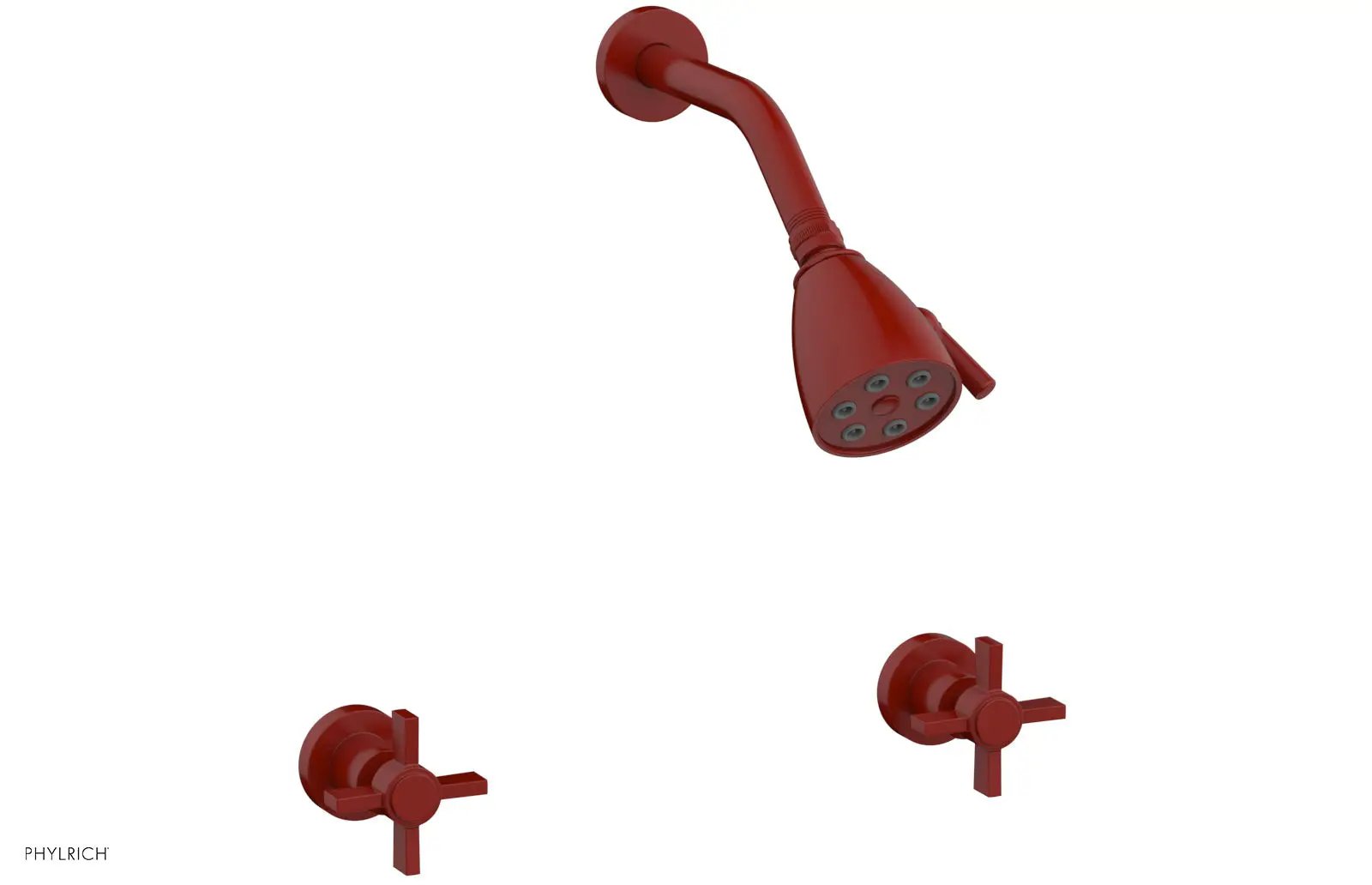 Phylrich BASIC Two Handle Shower Set - Blade Cross Handles by Phylrich