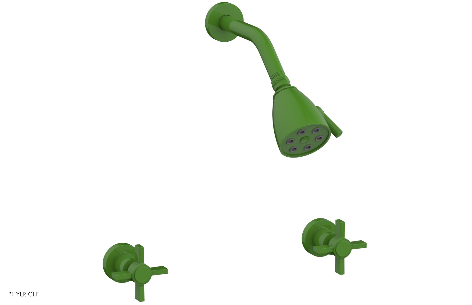 Phylrich BASIC Two Handle Shower Set - Blade Cross Handles